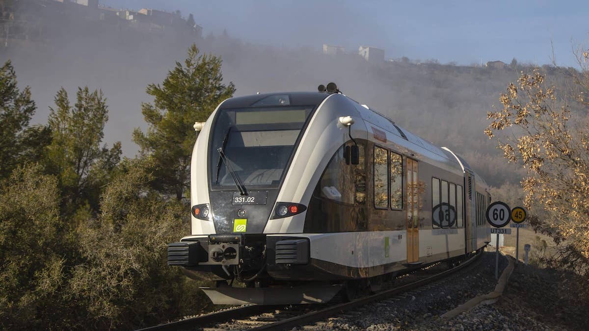 El tren de la Pobla, en una imatge d'arxiu