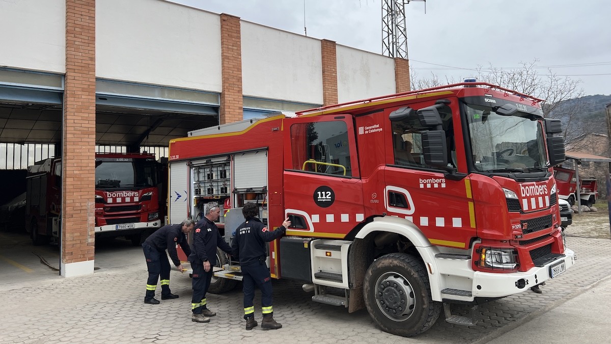 Bombers de Tremp al Parc de la Pobla de Segur aquest dimarts