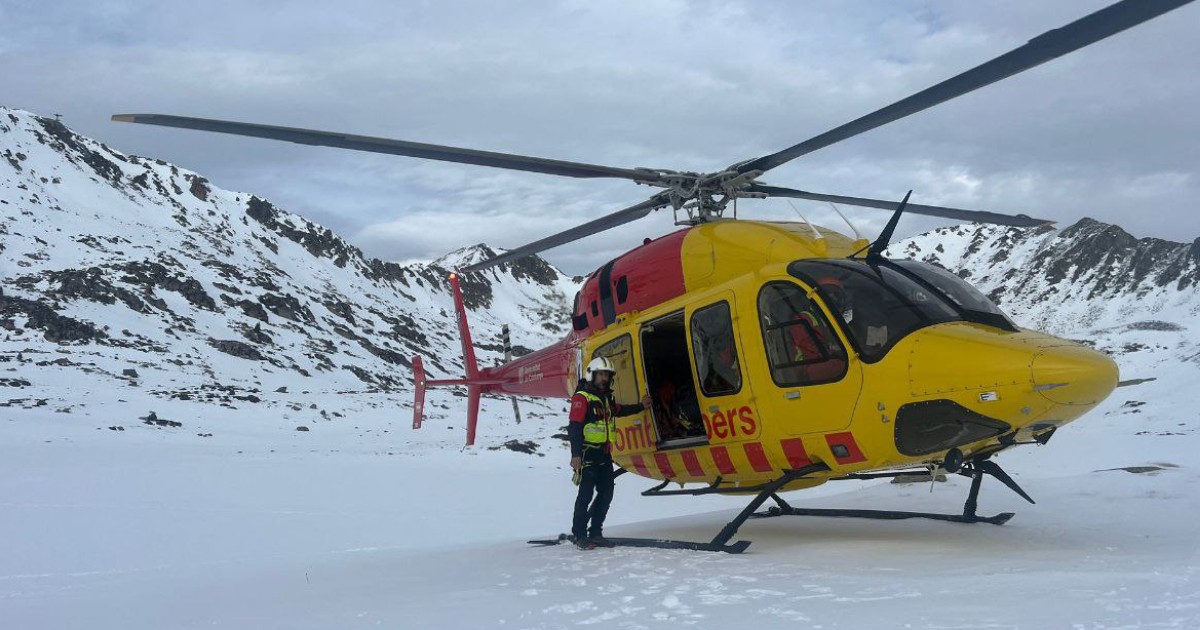 Imatge del rescat a la zona dels estanys de Dalt de Baciver