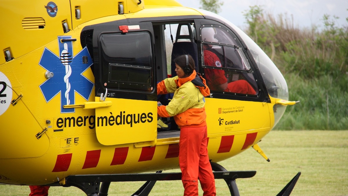 Un helicòpter del SEM en una imatge d'arxiu
