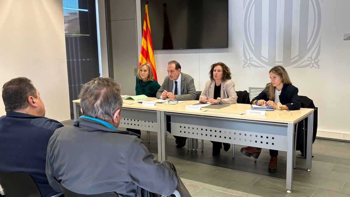 Ramon Espadaler durant la trobada amb els alcaldes del Pallars a Tremp