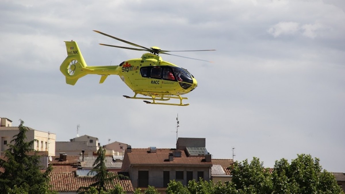 L'helicòpter medicalitzat en una imatge d'arxiu