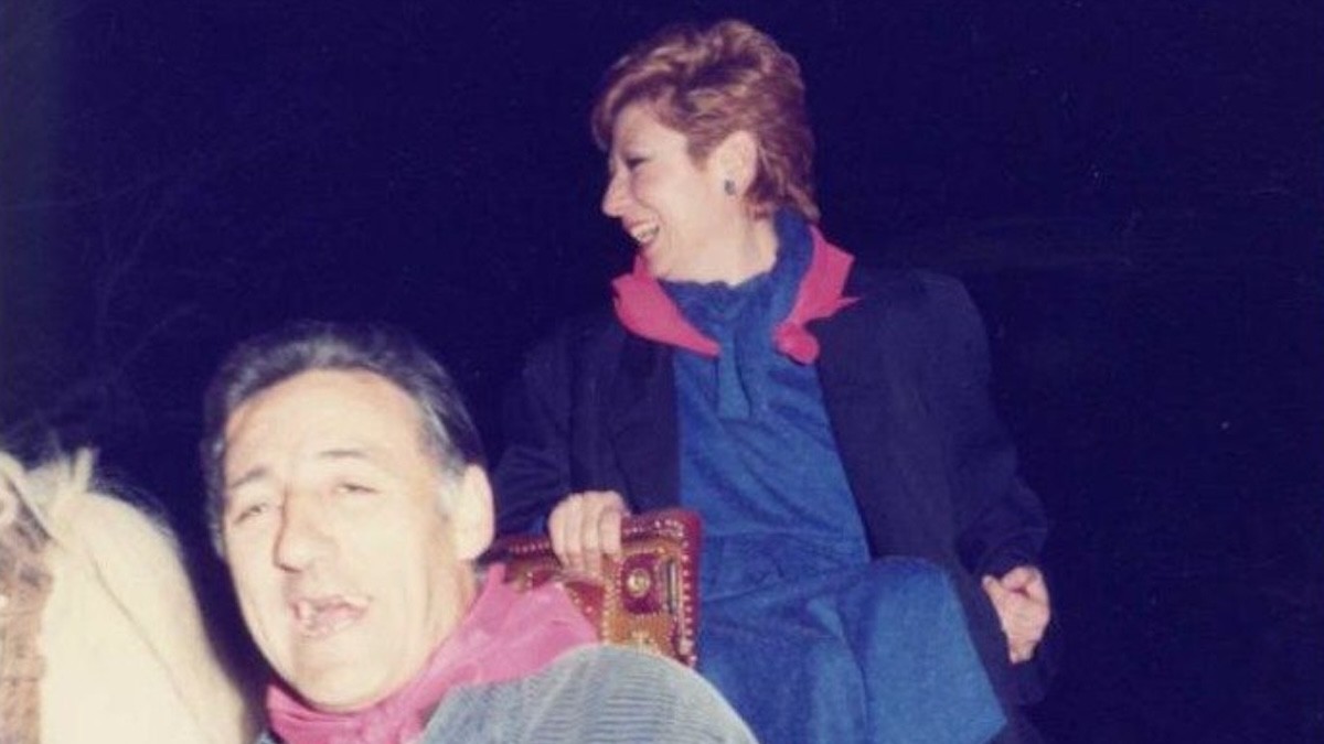 Palanca i Núria Feliu durant el Carnaval de Sort de 1985