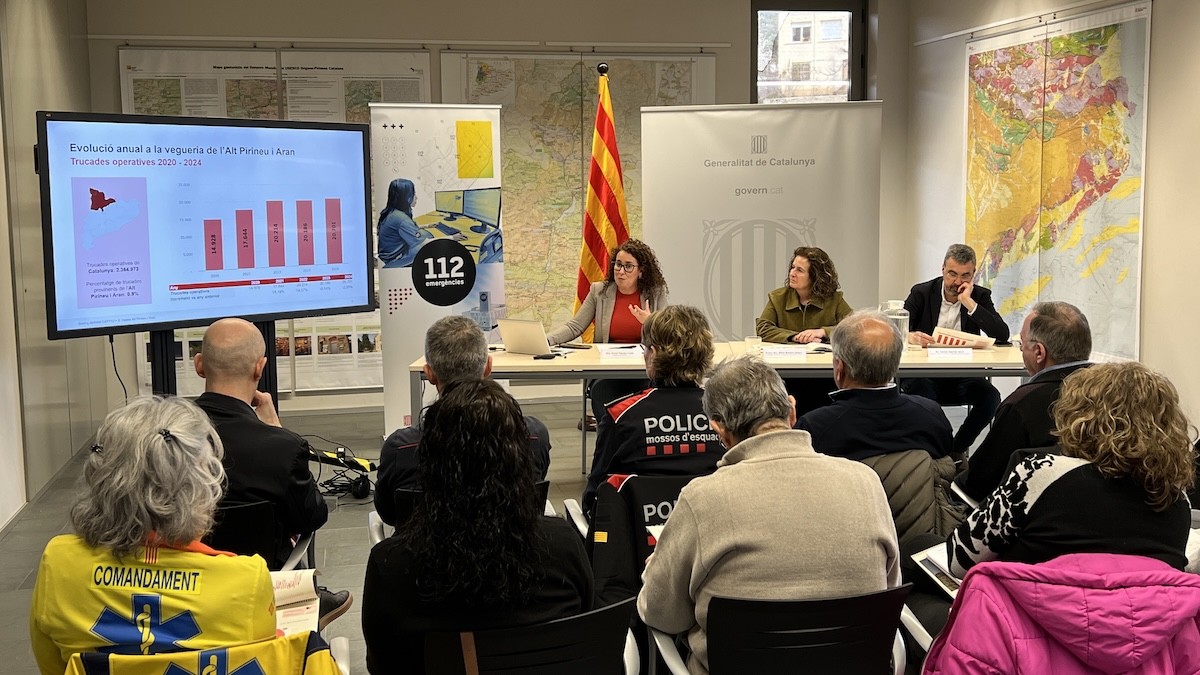La presentació del balanç d'activitat del telèfon 112, aquest dimarts a Tremp