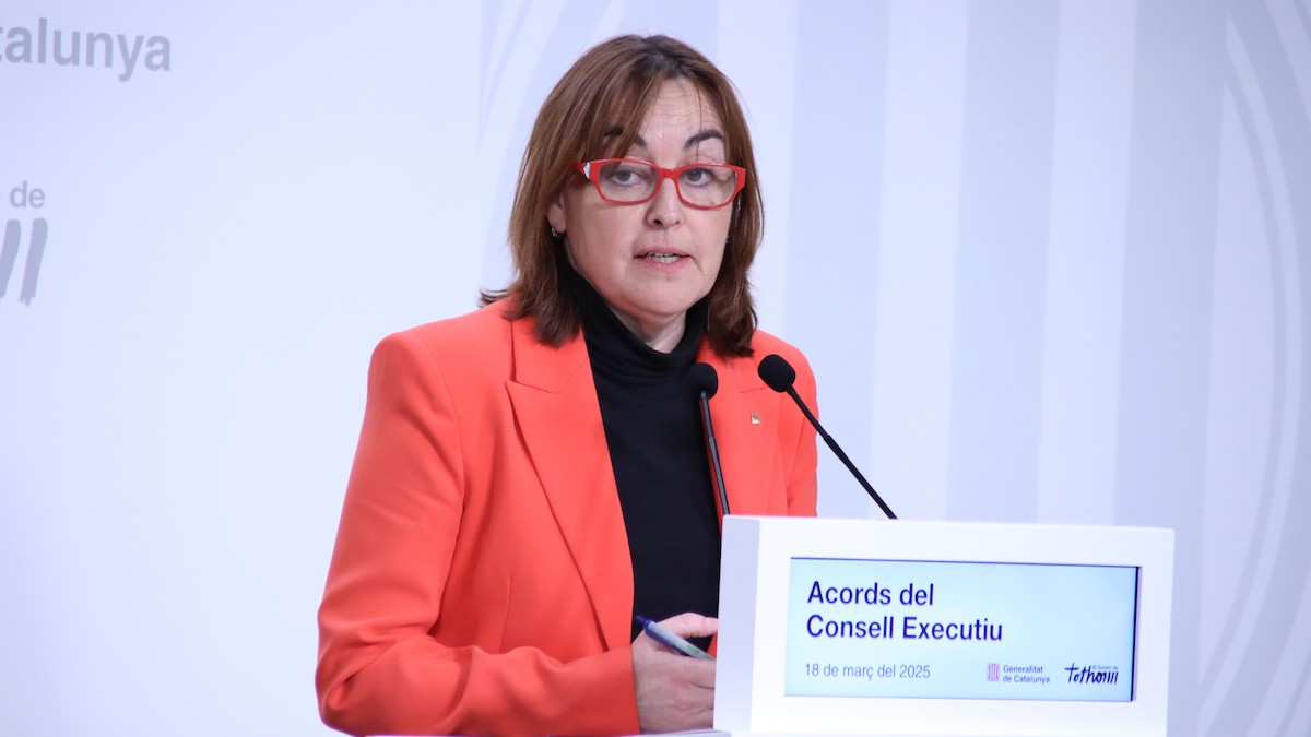 Sílvia Paneque, durant la roda de premsa d'aquest dimarts