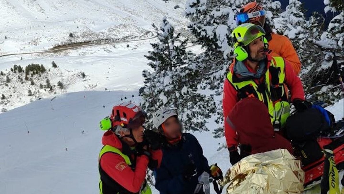 Imatge del rescat a la zona de la Peülla