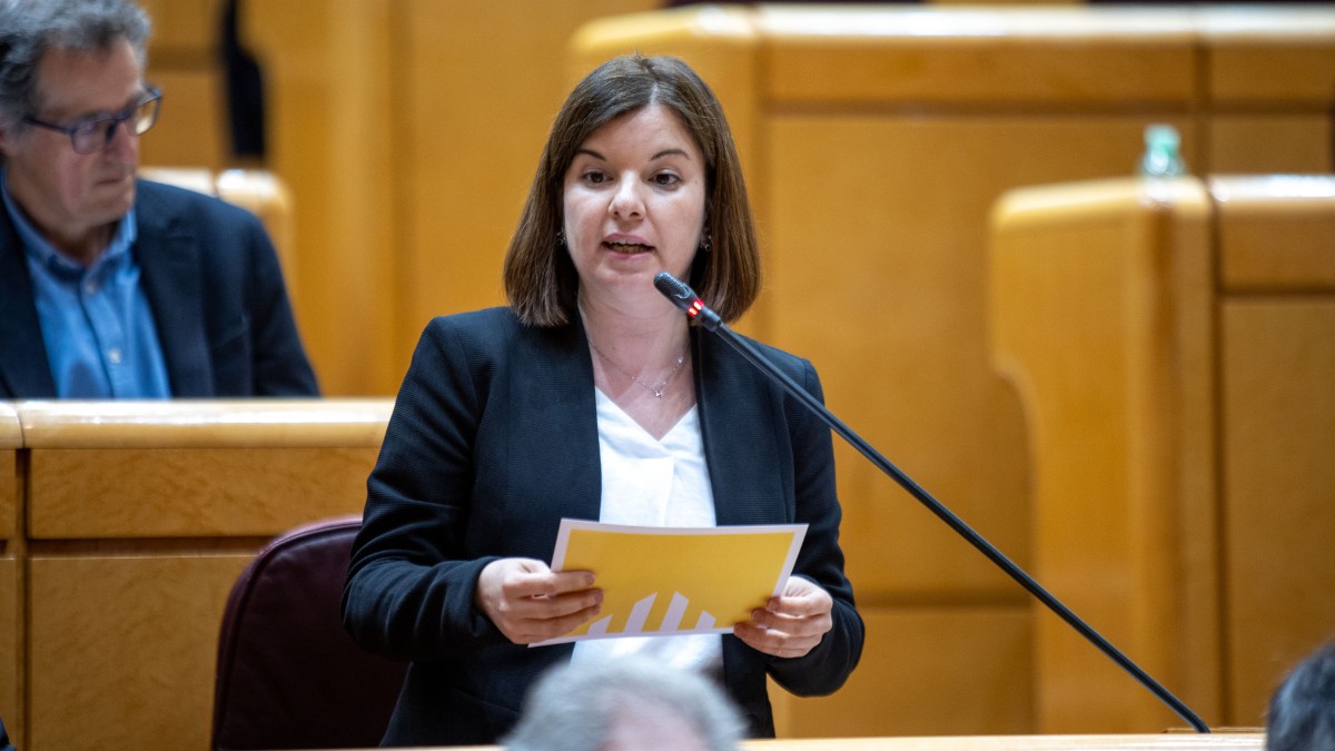 Sara Bailac, durant una intervenció al Senat