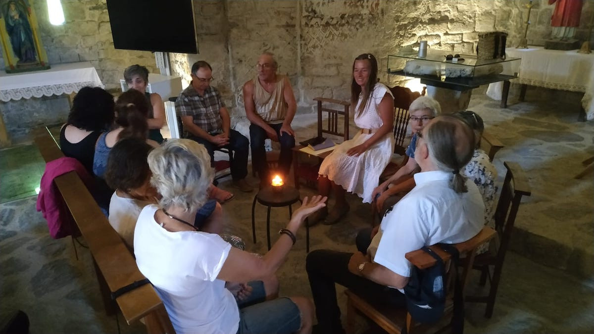 Fotografia d'arxiu del taller de veu organitzat pel museu