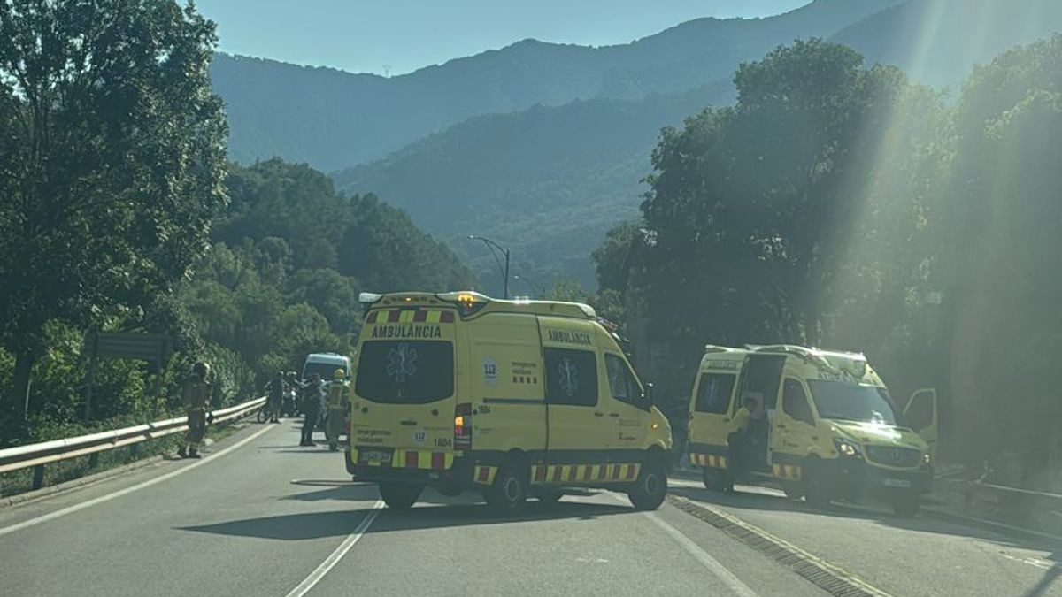 Imatge de l'accident d'aquest dijous a Baro