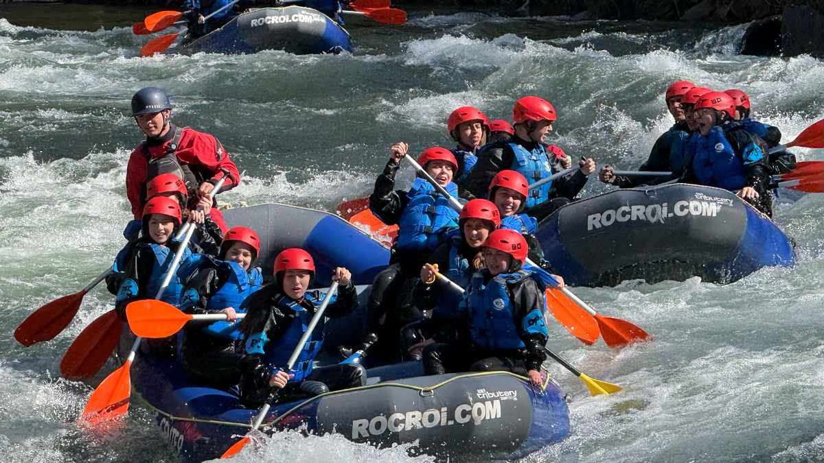 Barques de ràfting a la Noguera Pallaresa
