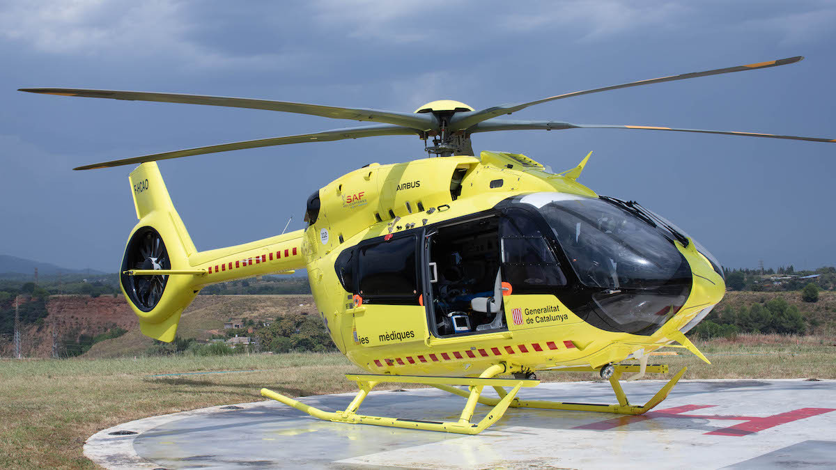 L'helicòpter del SEM, a la base de Tremp, en imatge d'arxiu