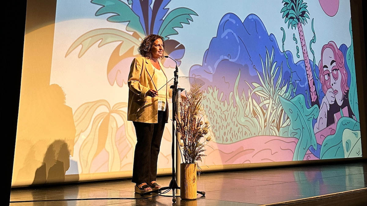 Sílvia Romero, durant la inauguraciò del 14è Mostremp