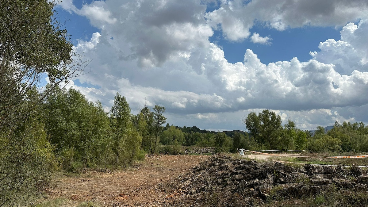 Imatge d'un dels punts on s'està intervenint, a la zona de la depuradora