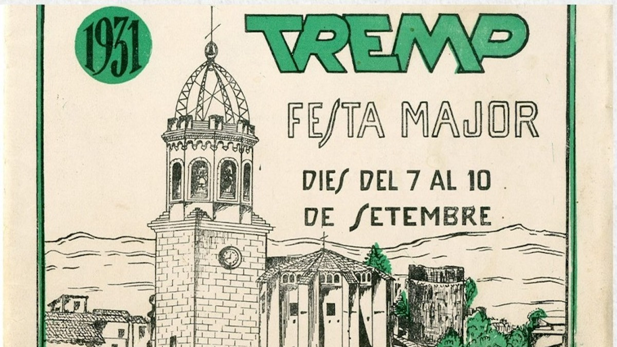 Fragment del cartell de la Festa Major de Tremp de l'any 1931