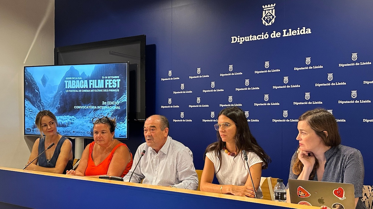 Imatge dels orrganitzadors a la presentació del Tabaca Film Fest 