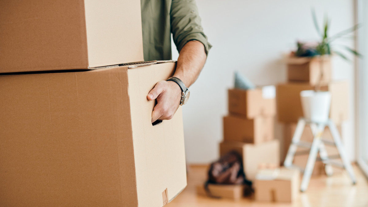 Primer pla d'una mudança