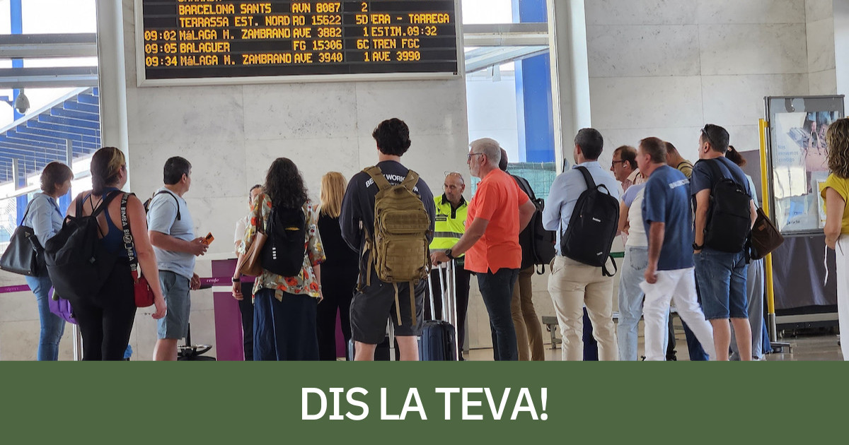 Passatgers a l'estació de tren de Lleida, en imatge d'arxiu