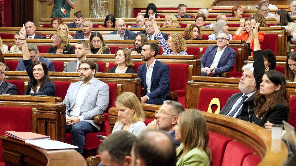 El ple del Parlament durant una votació aquest dimecres