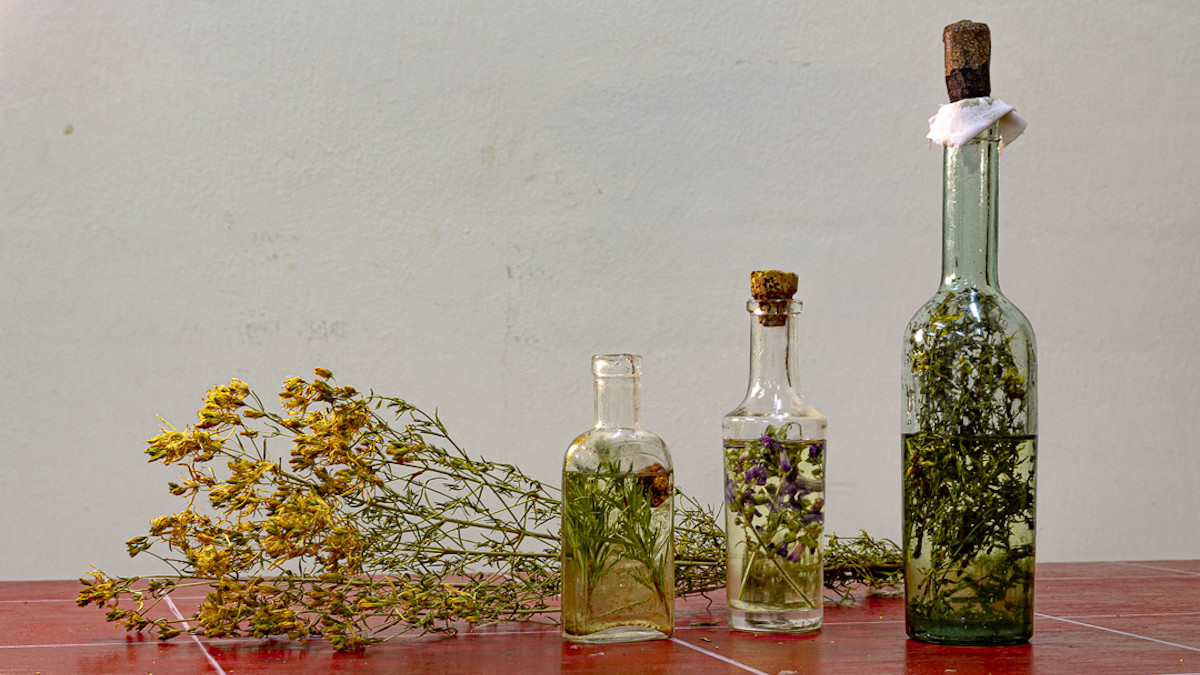 Fotografia de l'exposició sobre remeis casolans