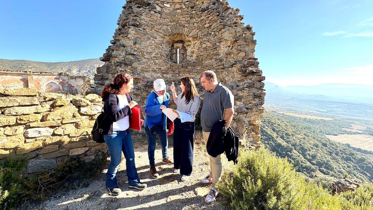 Imatge de la visita d'aquest divendres al castell d'Orcau
