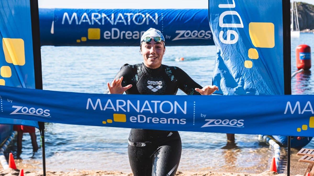 Emma Bosch, durant la prova celebrada a Sant Feliu de Guíxols