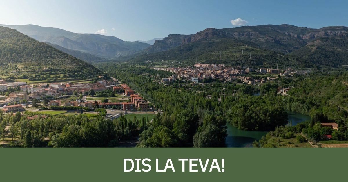 Imatge de la Pobla de Segur a vista d'ocell