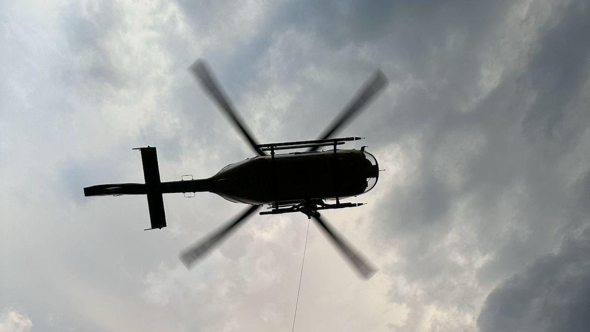 Imatge d'arxiu d'un servei de rescat dels Bombers en helicòpter