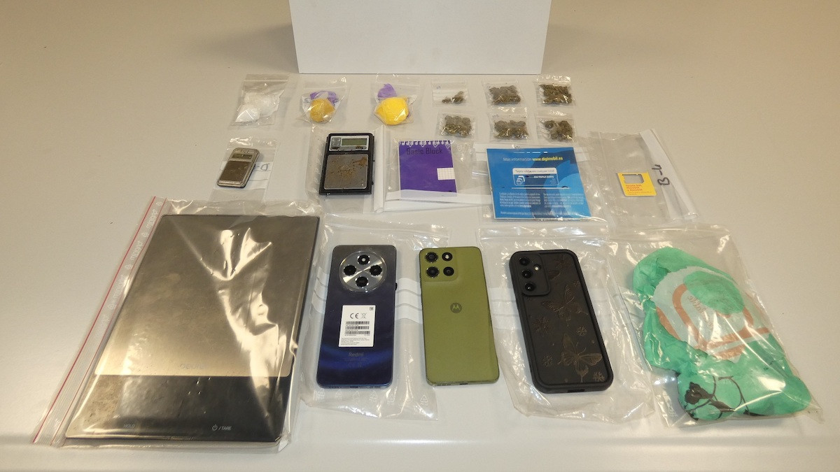 Imatge del material comissat pels Mossos d'Esquadra