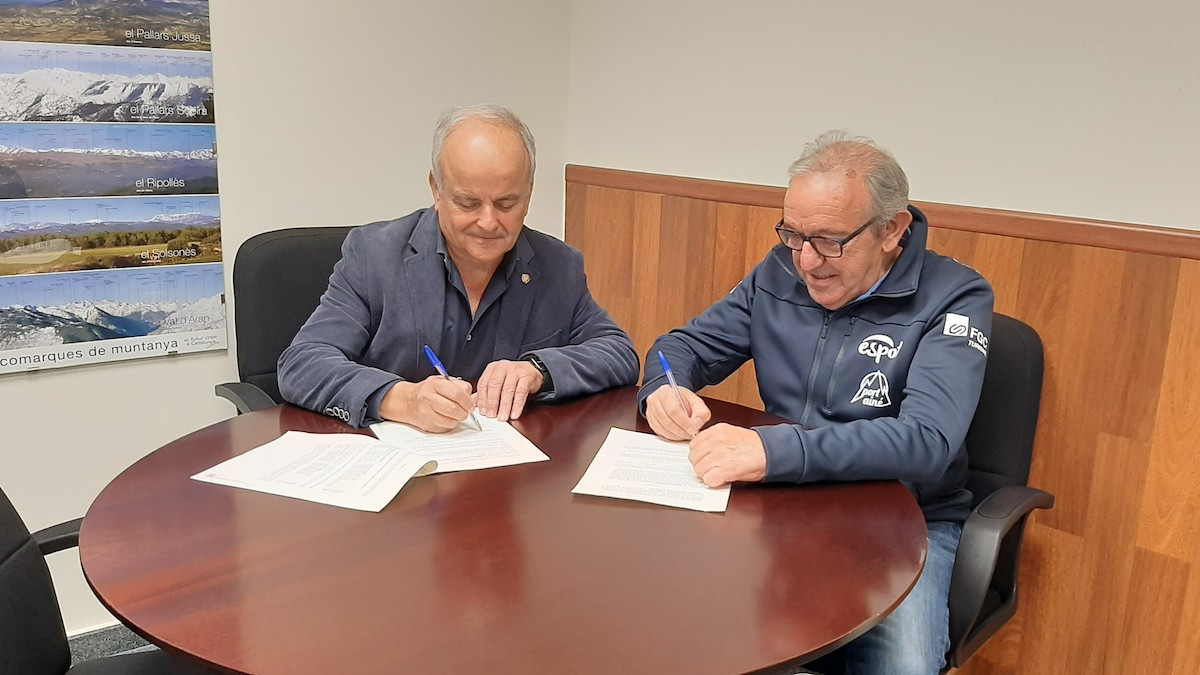 El president Ramon Jordana amb Xavier Bigordà, gerent de Port Ainé i Espot