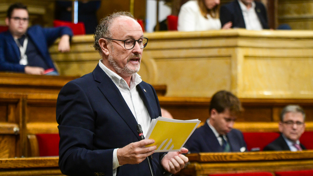 El diputat Josep Vidal, durant una intervenció al Parlament