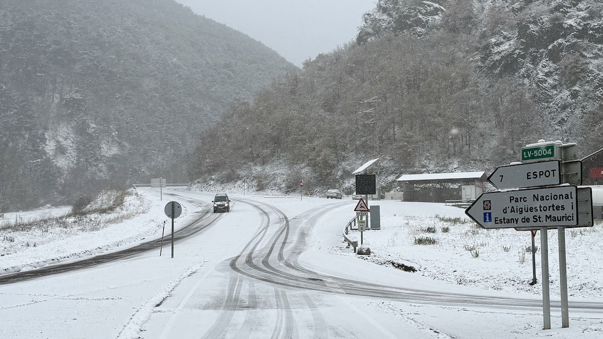 La nevada del passat divendres a la cruïlla d'Espot