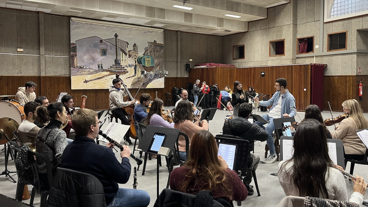 Imatge d'un assaig de la nova producció de la Camerata Granados de Lleida