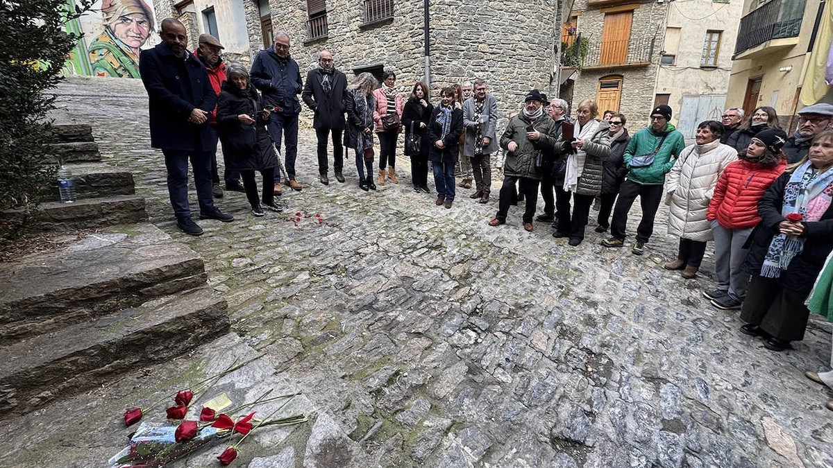 Homenatge a un dels deportats a Sort