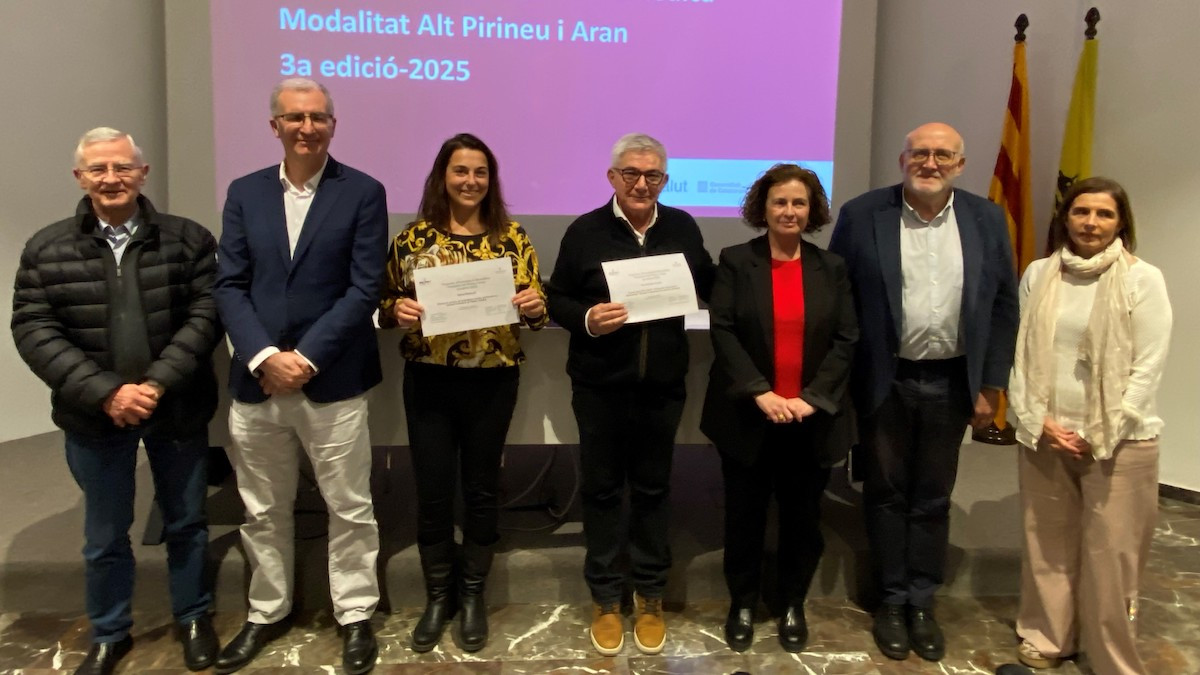 Imatge de l'acte d'entrega de les beques a l'Epicentre de Tremp