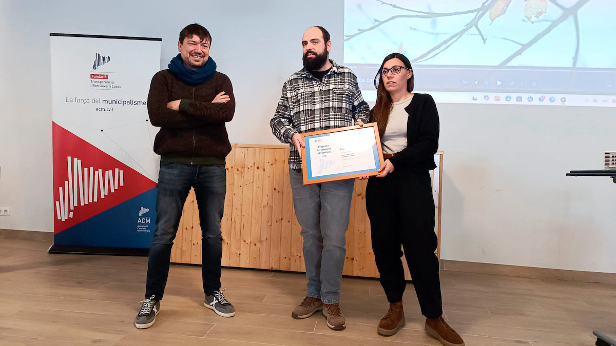 Joel Baró, durant l'acte d'entrega dels premis, celebrat a Tuixent (l'Alt Urgell)