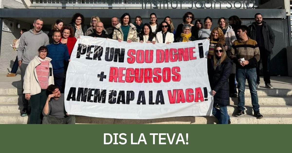 Imatge d'una protesta recent de CGT Ensenyament