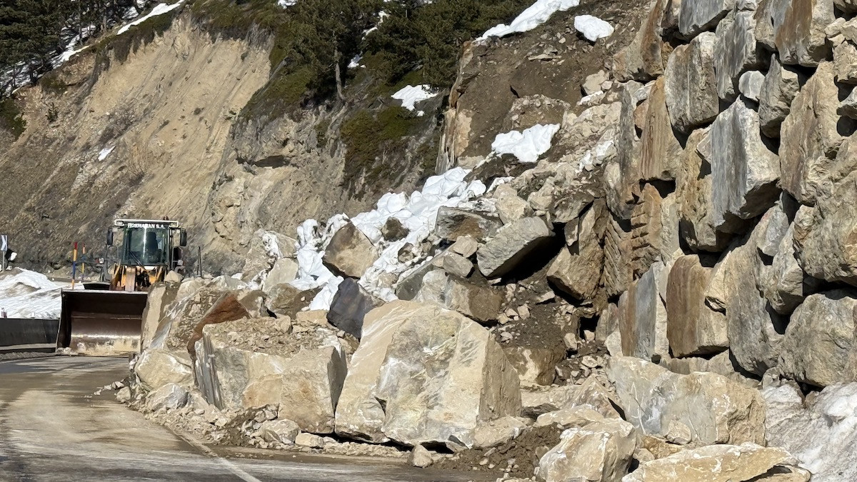 Imatge de l'escullera que ha cedit al Port de la Bonaigua