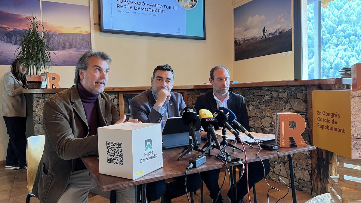 Imatge de la presentació de la línia d'ajuts