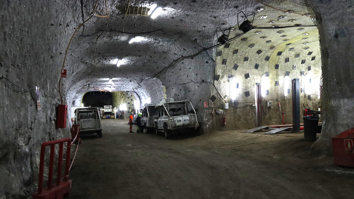 Interior d'una mina de potassa del Bages en una imatge d'arxiu