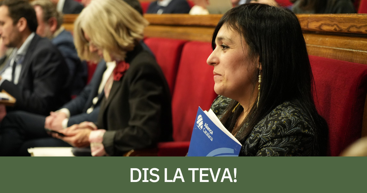 La líder d'Aliança Catalana, Sílvia Orriols, al Parlament de Catalunya