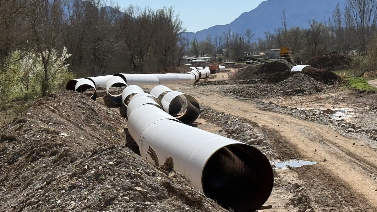 Canonades del nou regadiu de la Conca de Tremp a punt de ser soterrades