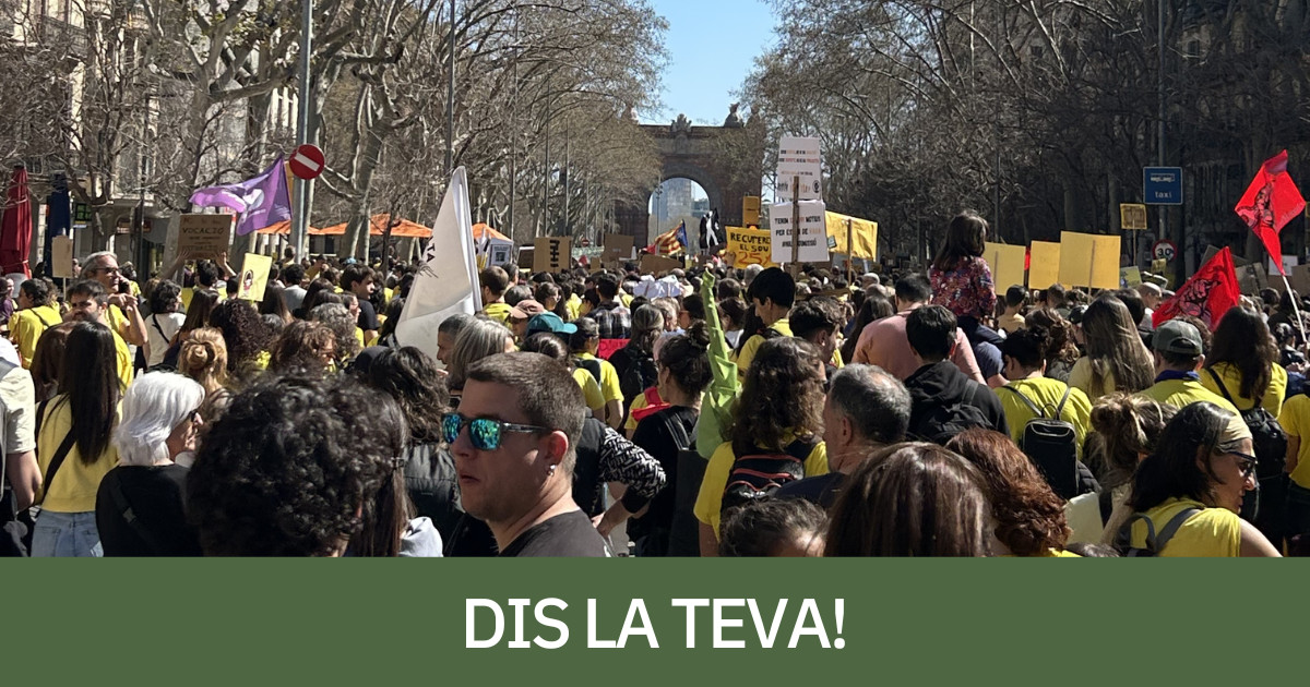 Manifestació de mestres i professors a Barcelona