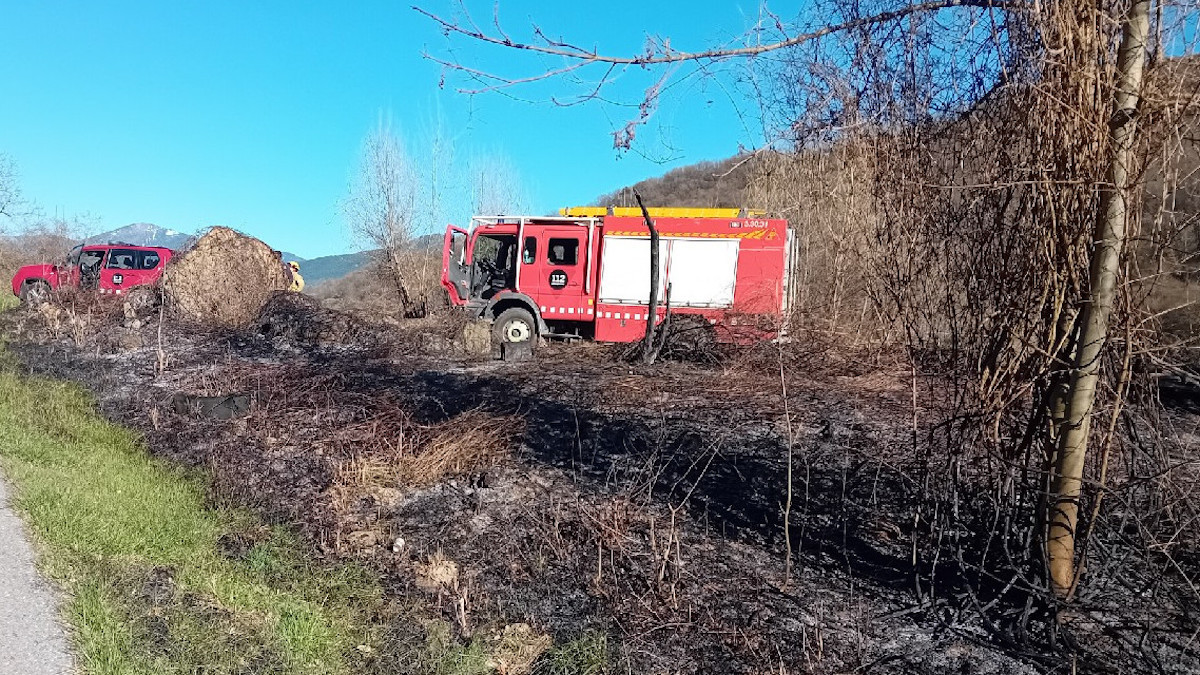 Imatge de l'incendi de Seurí un cop apagades les flames