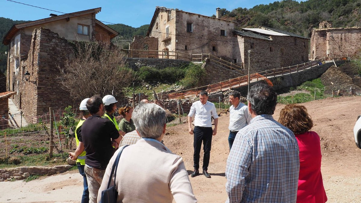 El conseller Ordeig ha visitat les obres a l'accés a Mencui