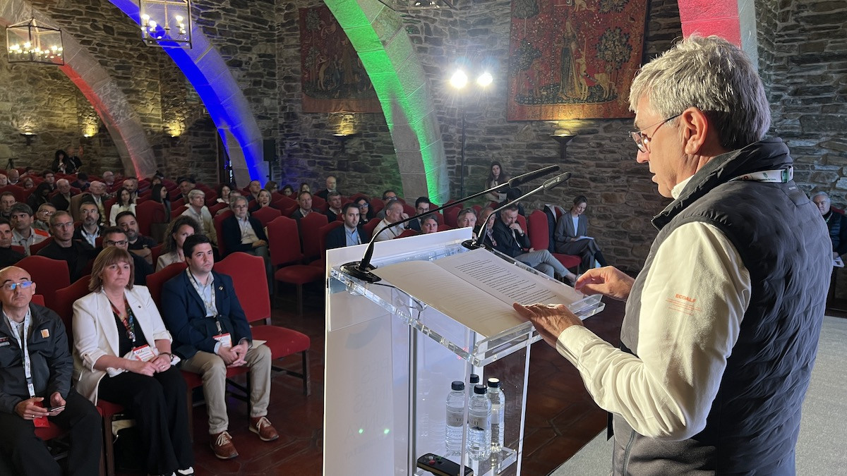 Miquel Gotanegra, durant el seu discurs al congrès celebrat aquest dijous