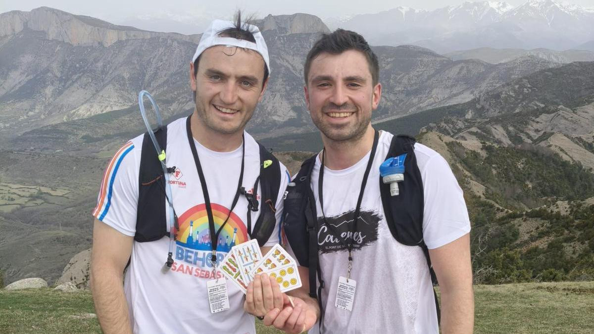 Pere Aguilar i Xavier Soldevila, de Som Botifarra, a la Caminada de Carenes