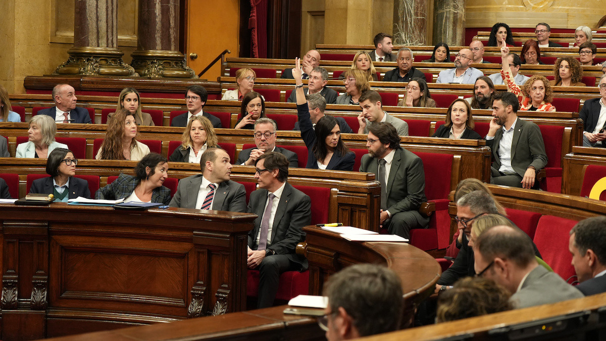 Imatge d'arxiu d'una votació al Parlament de Catalunya
