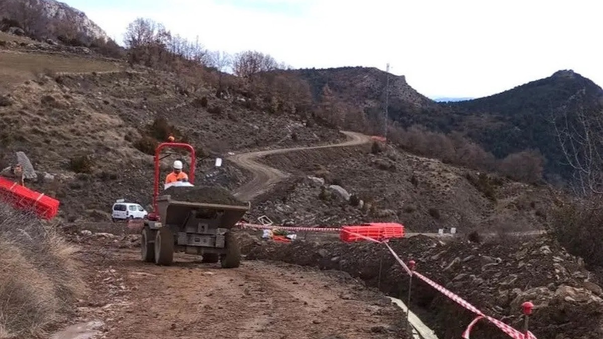 Imatge dels treballs a Coll de Nargó (l'Alt Urgell)