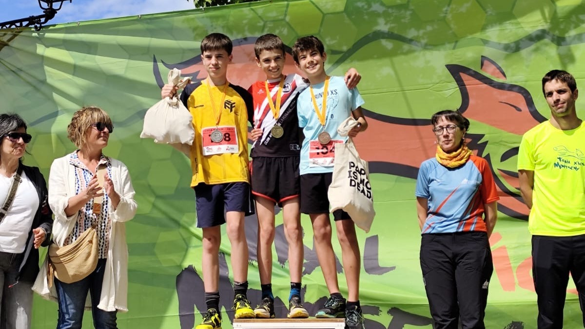 Un dels podis aconseguits pel CAPS a la Mini Trail Montseny