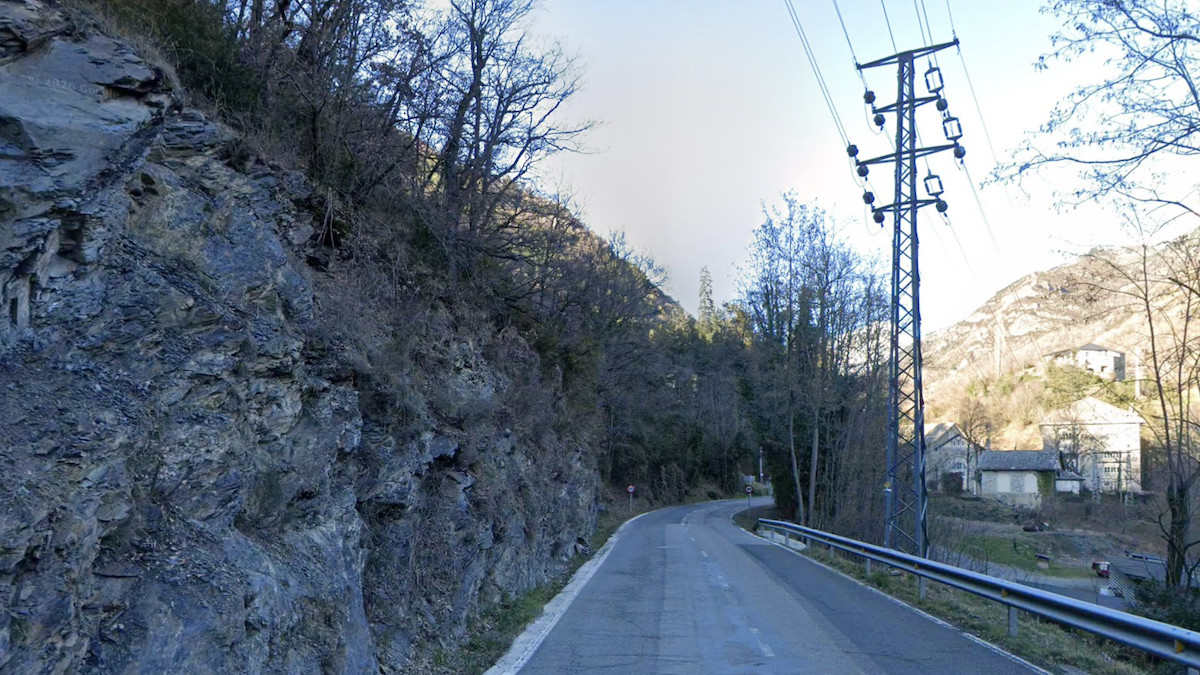 Imatge del tram on ha tingut lloc l'esllavissada